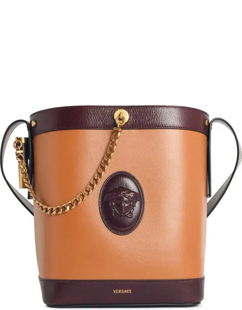 Pivot Small Brown Leather Bucket Bag