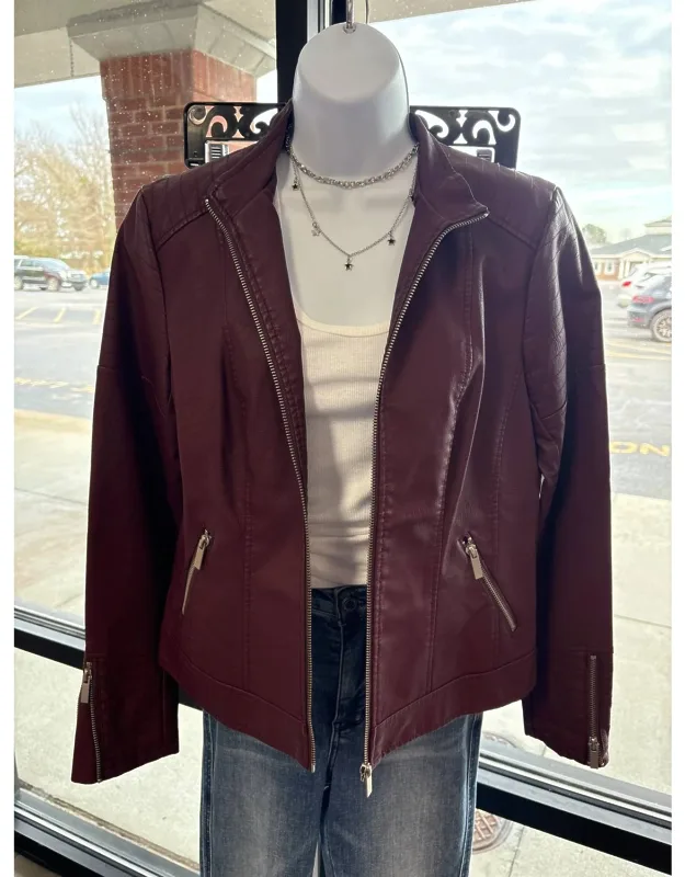 Pleather Moto Jacket
