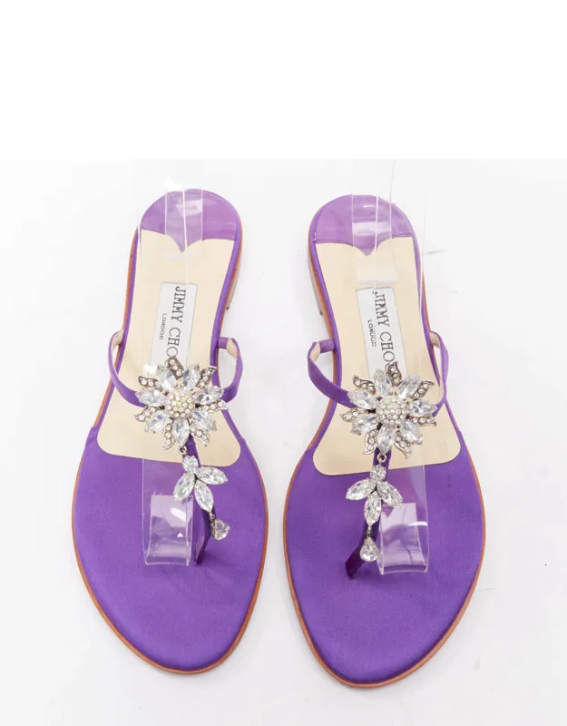 Cache Satin Flower Crystal Mules