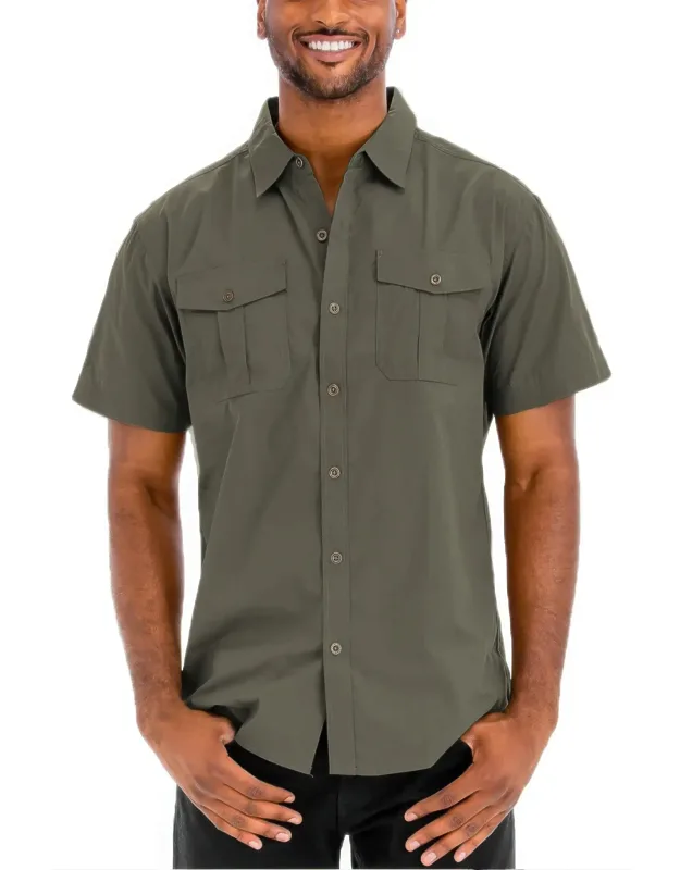 Two Chest Pocket Short Sleeve Shirt