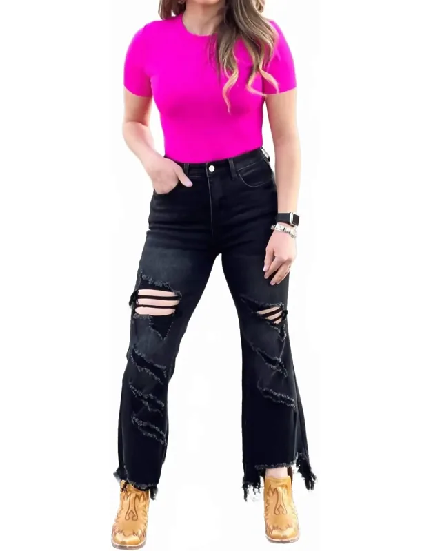 Distressed Crop Jeans