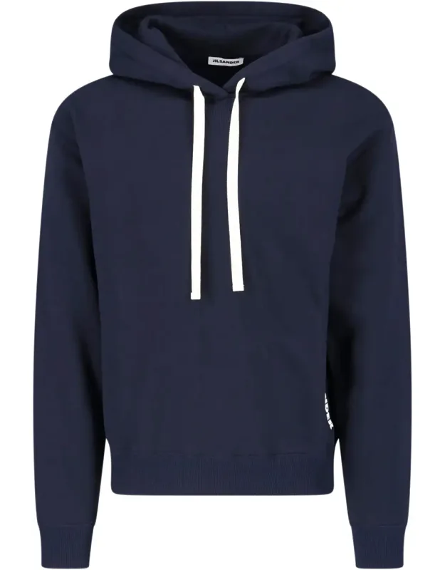 Contrast Logo Cotton Hoodie