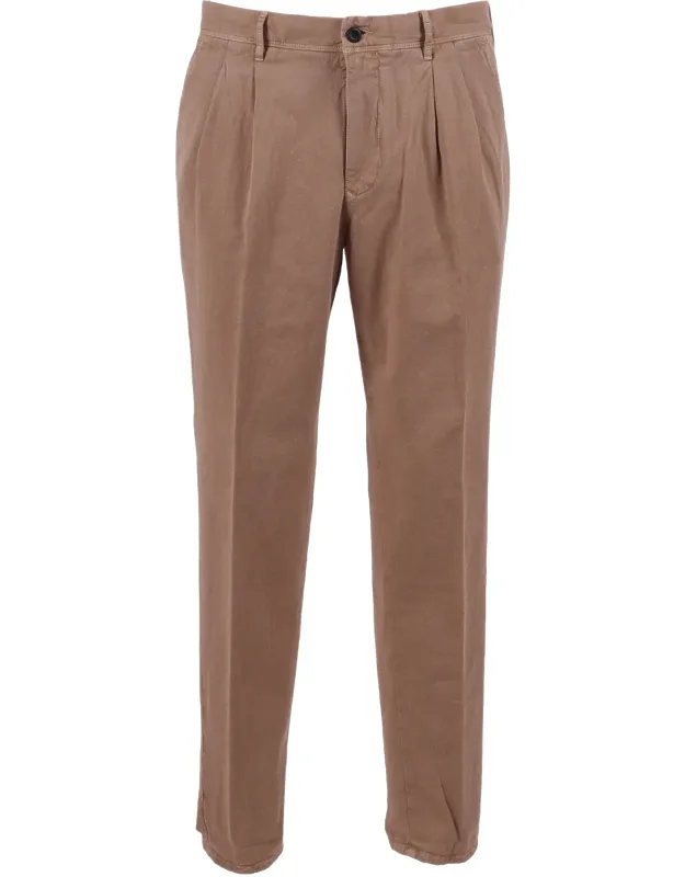 Classic Tailored Front Pleat Straight-leg Trousers