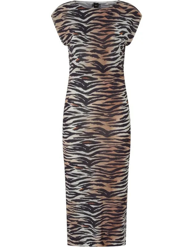 Animal Print Midi Sheath Dress