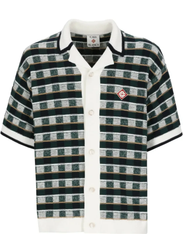 Mosaic Check Pattern Shirt