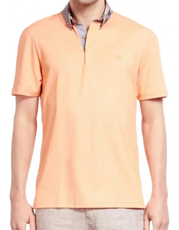 Checkered Collar Polo Shirt