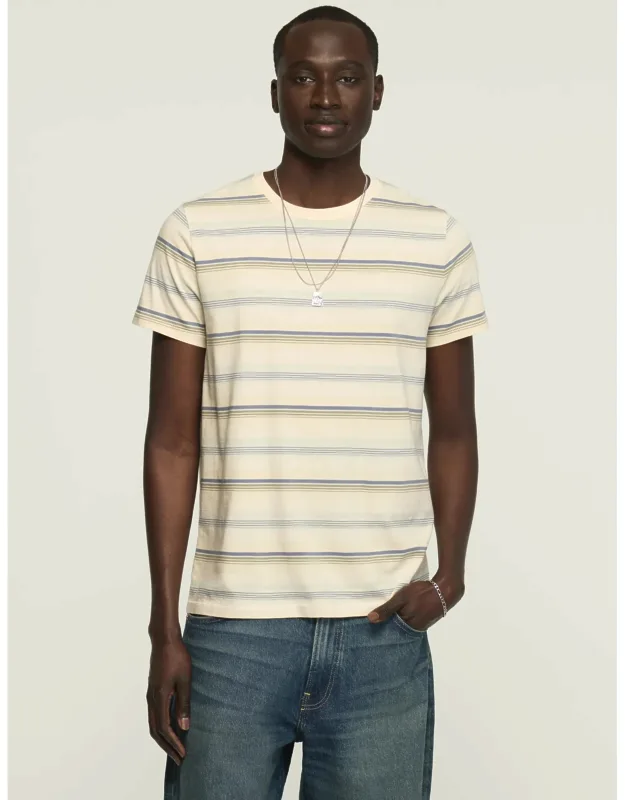 Striped Short Sleeve Supima Crew Neck Tee