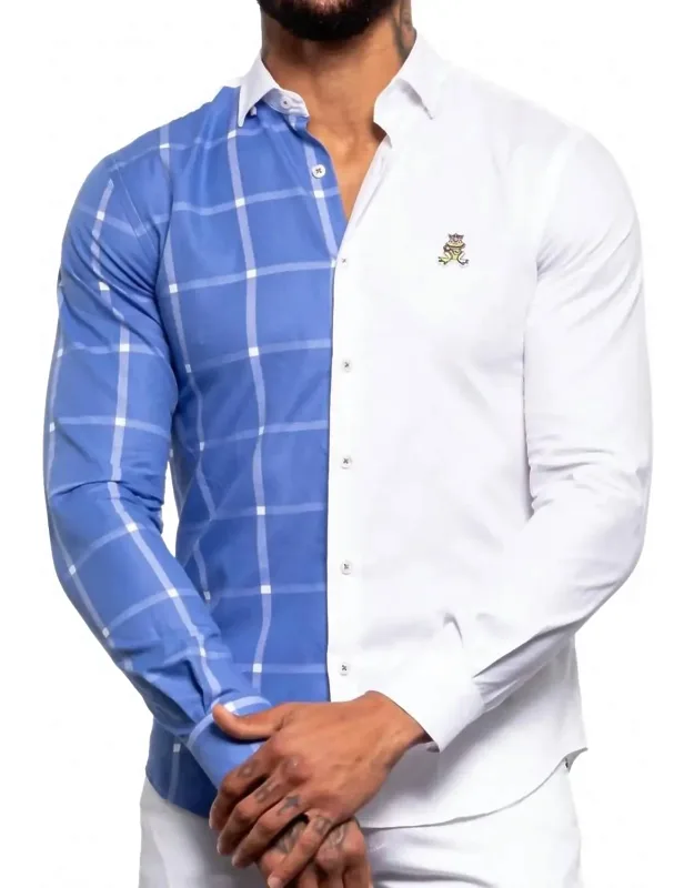Plaid Frog Oxford Button Down Shirt