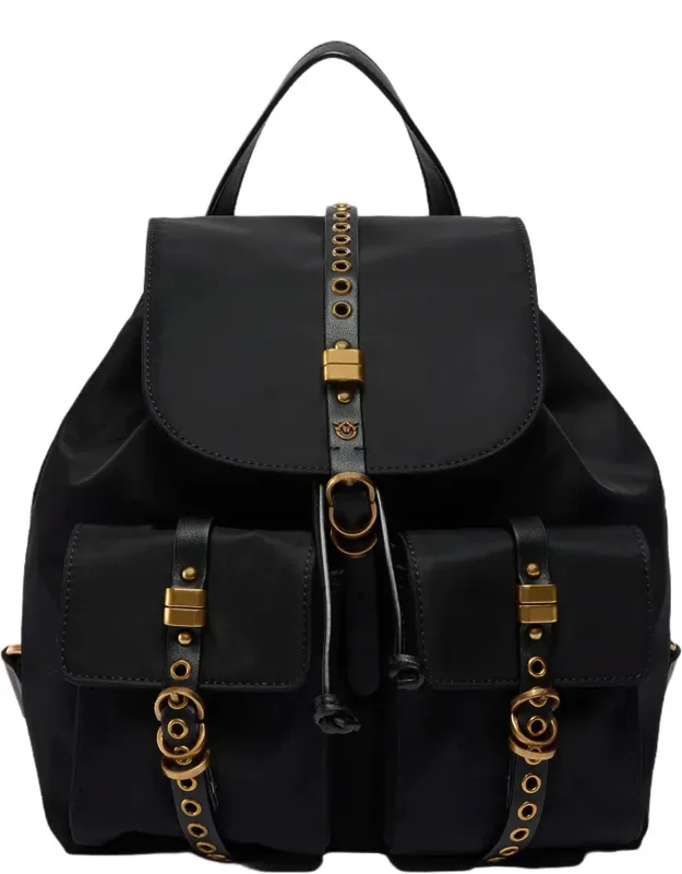 Flap Closure Nylon Backpack