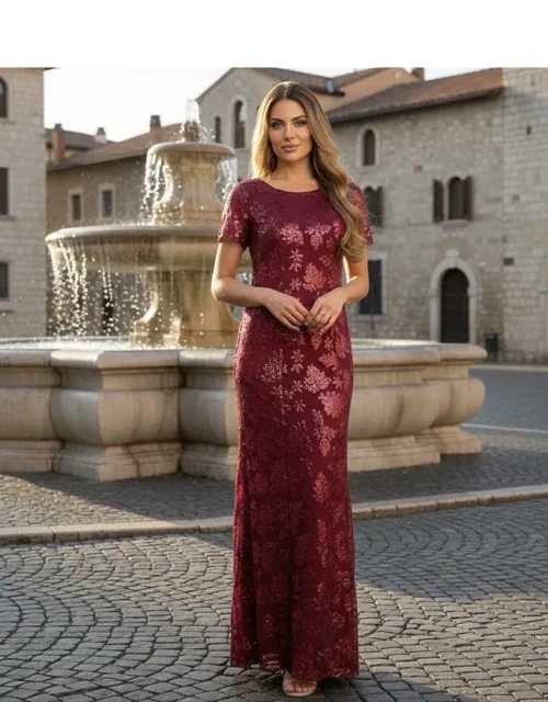 Short Sleeve Mother Of The Bride Formal Evening Dress