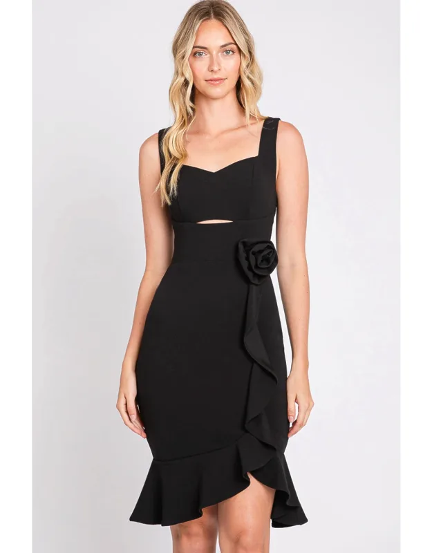 Sleeveless Fitted Knee Length Dress