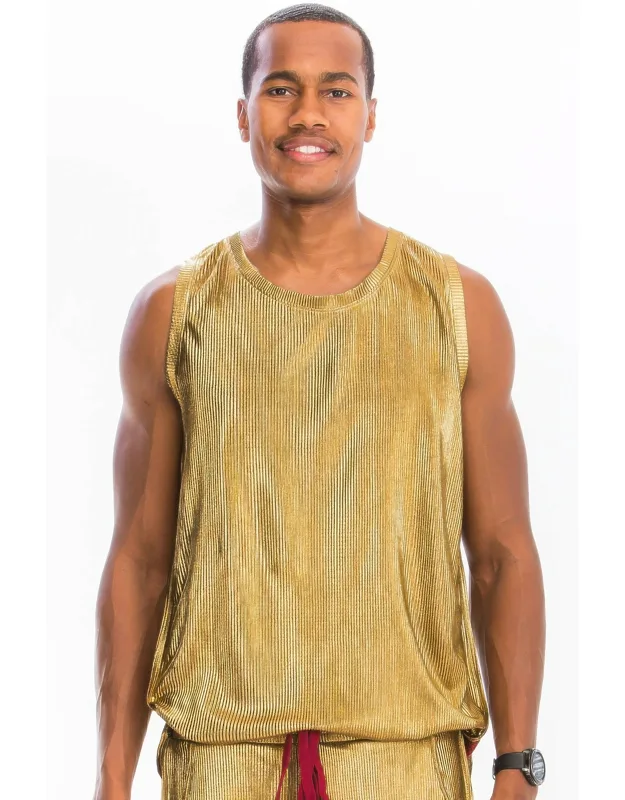 Metallic Flick Tank Top