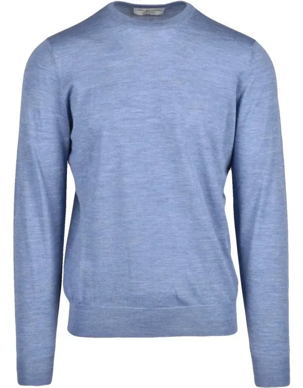 Crew Neck Pullover In Extrafine Merino Wool