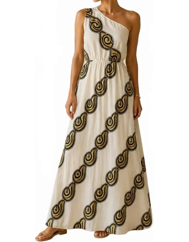 One Shoulder Maxi Dress