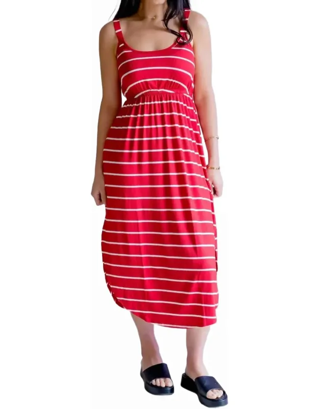 Striped Midi Dress