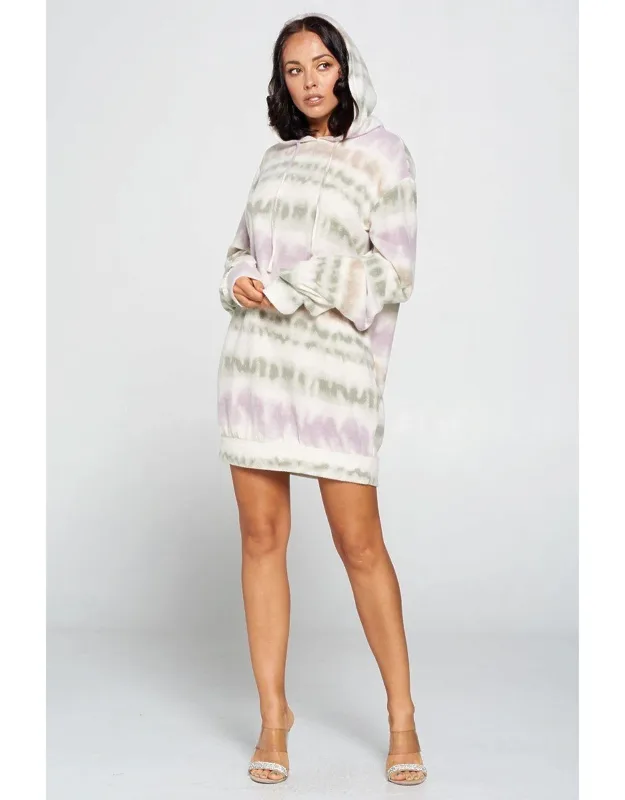 Terry Brushed Print Sweater Dress, Optimal Comfort And Flattering Fit