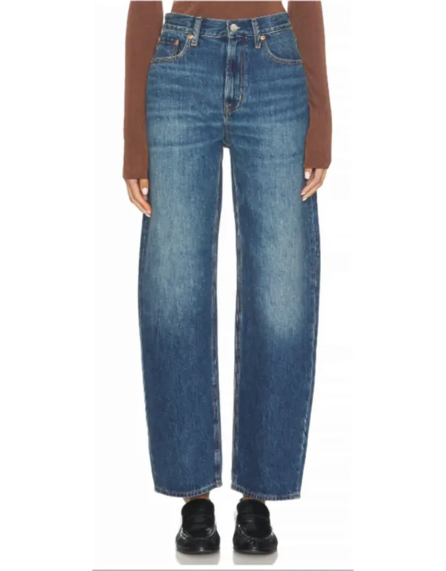 High Rise Barrel Jeans