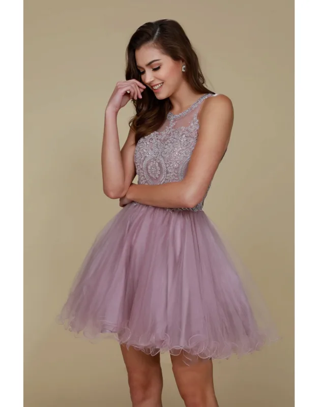 Halter Fit & Flare Short Dress