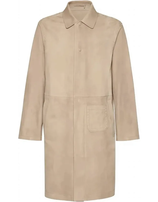 Suede Trench Coat