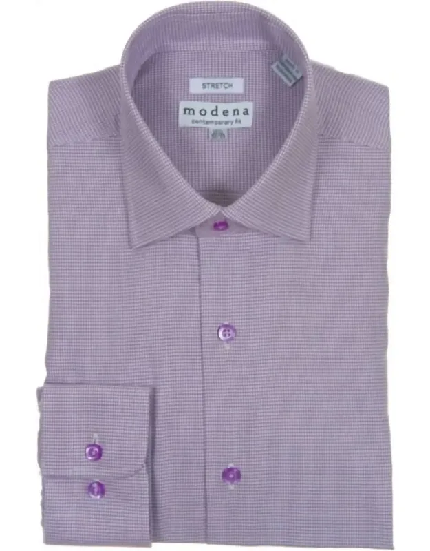 Modena Contemporary Long Sleeve Button Down Shirt