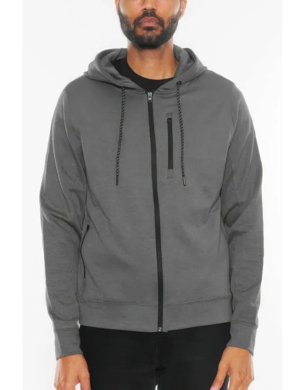 Heathered Zip Up Jacket