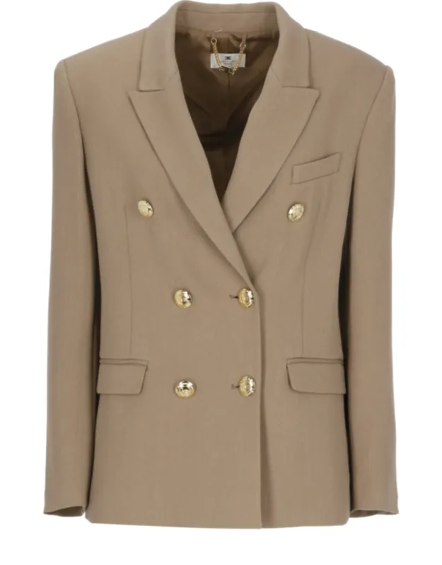 Viscose Double-breasted Blazer
