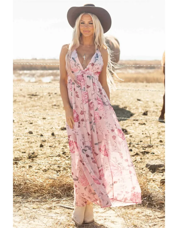Pleated Backless Dress