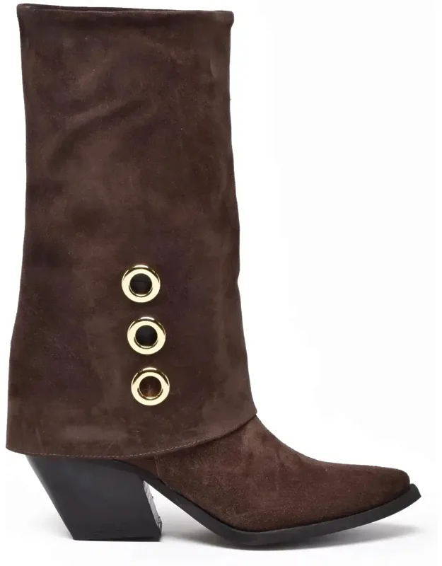 Suede Western Boots