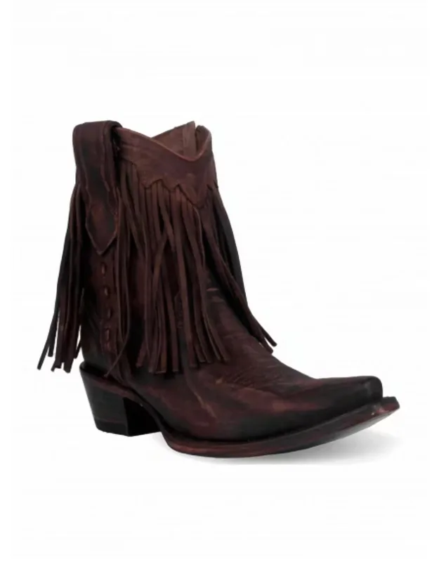 Fringe Ankle Western Boots