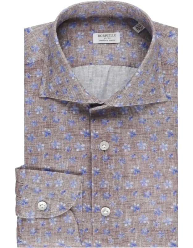 Floral Print Linen Shirt