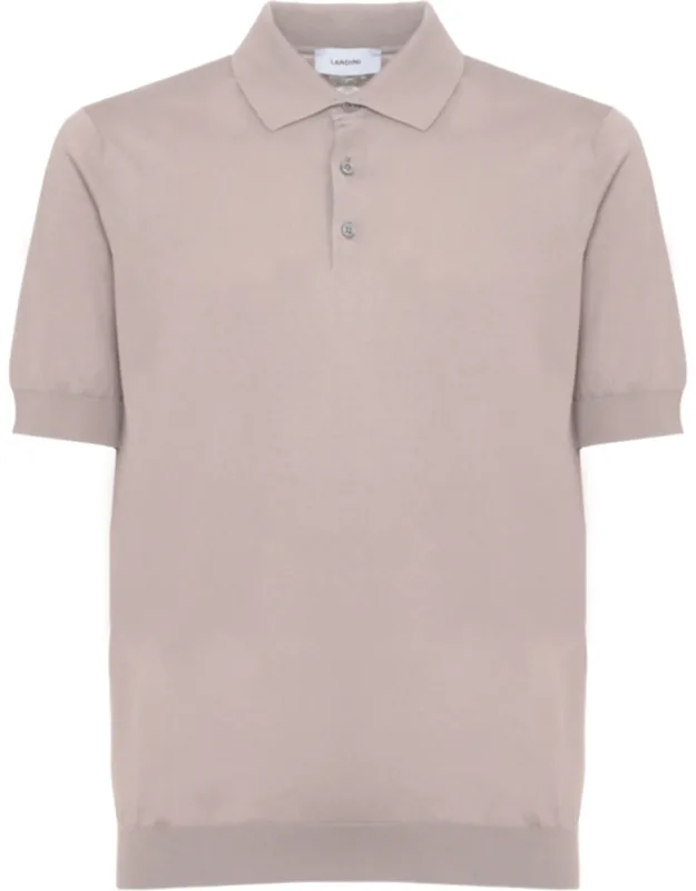 Ribbed Trims Cotton Polo Shirt