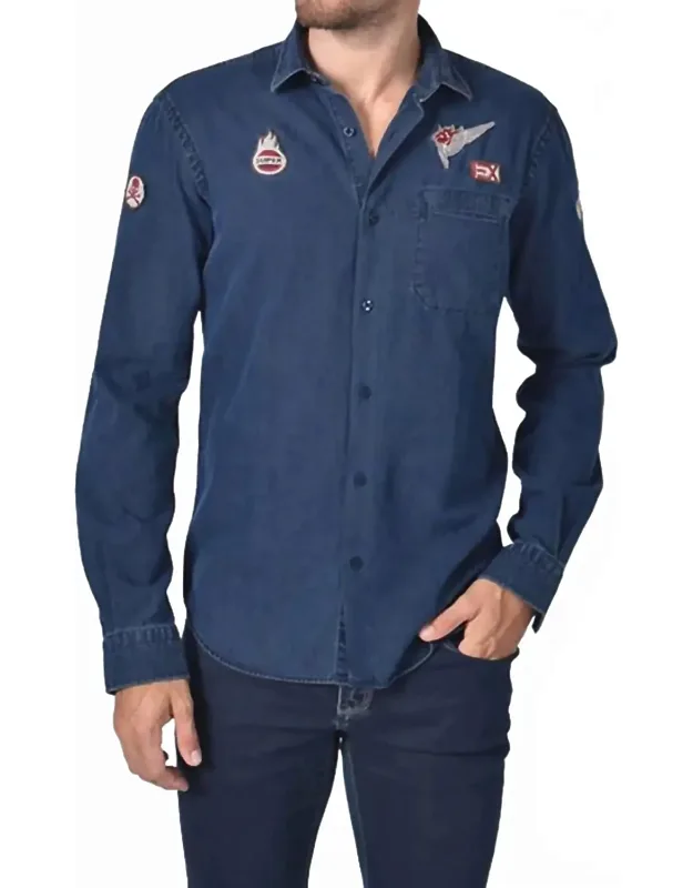 Denim Super Patch Button Down Shirt