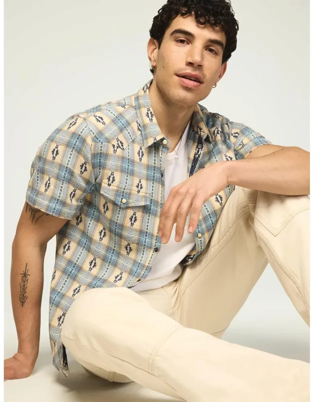 Short Sleeve Mesa Western Jacquard Shirt