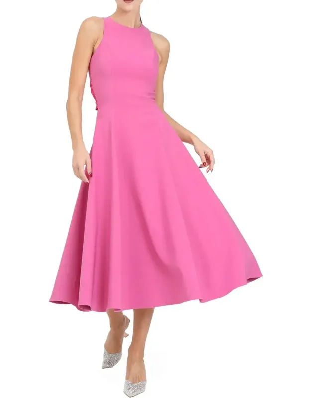 High-neck Flared Dress