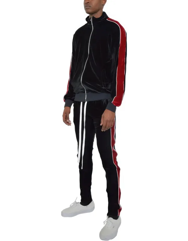 Velour Track Jacket And Track Pants Set