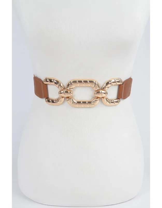 Trendy Metal Buckle Elastic Belt