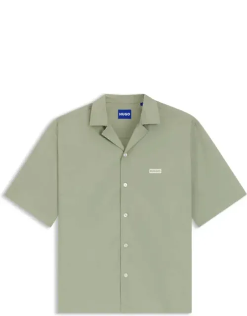 Relaxed-fit Shirt In Poplin With Impactful Logos