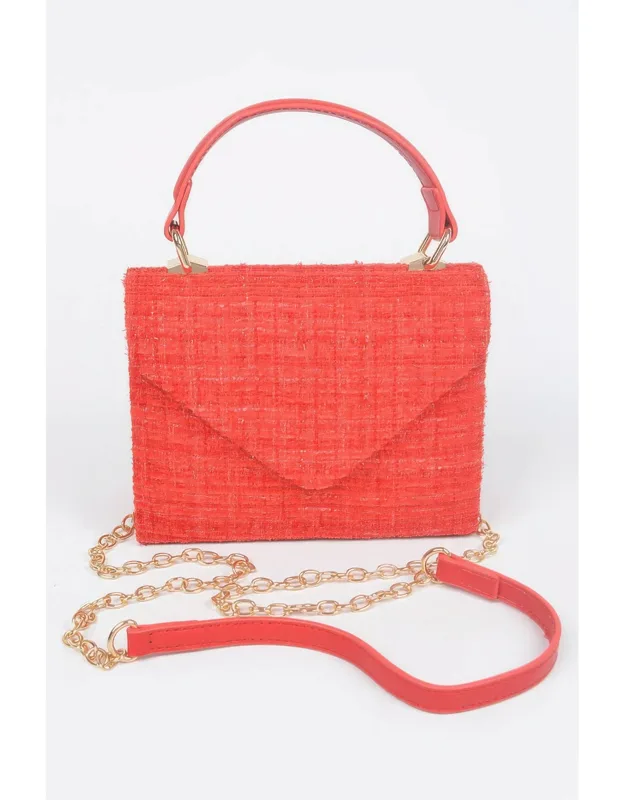 Tweed Top Handle Bag
