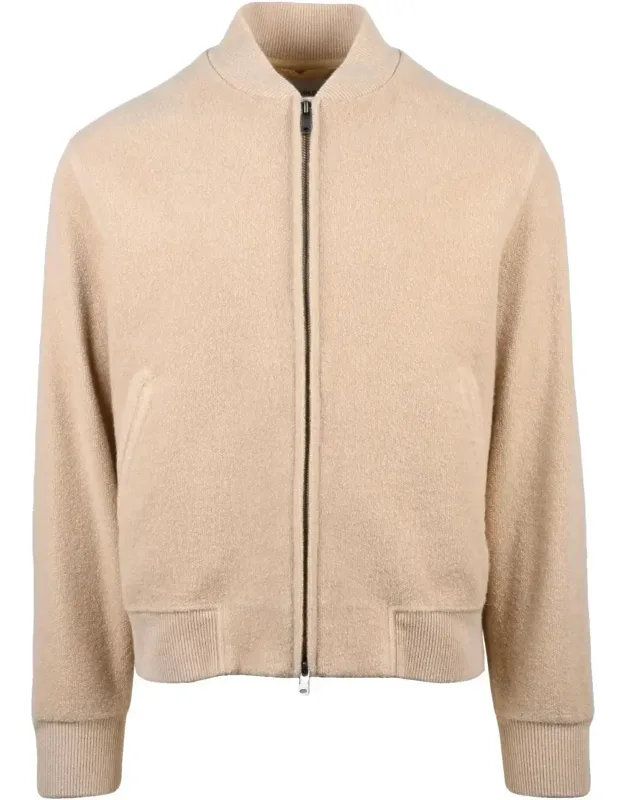 Bomber Jacket With Minimalist Design And Zip Closure