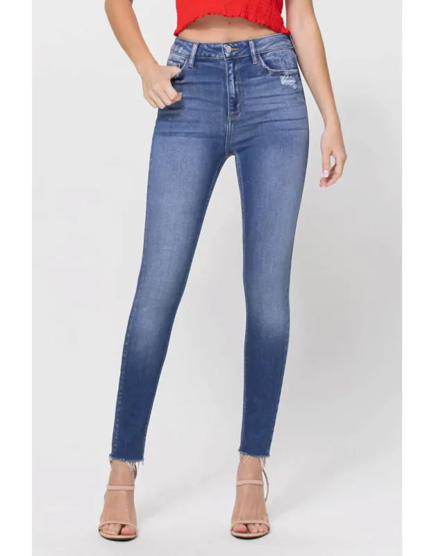 High Rise Ankle Skinny Jeans