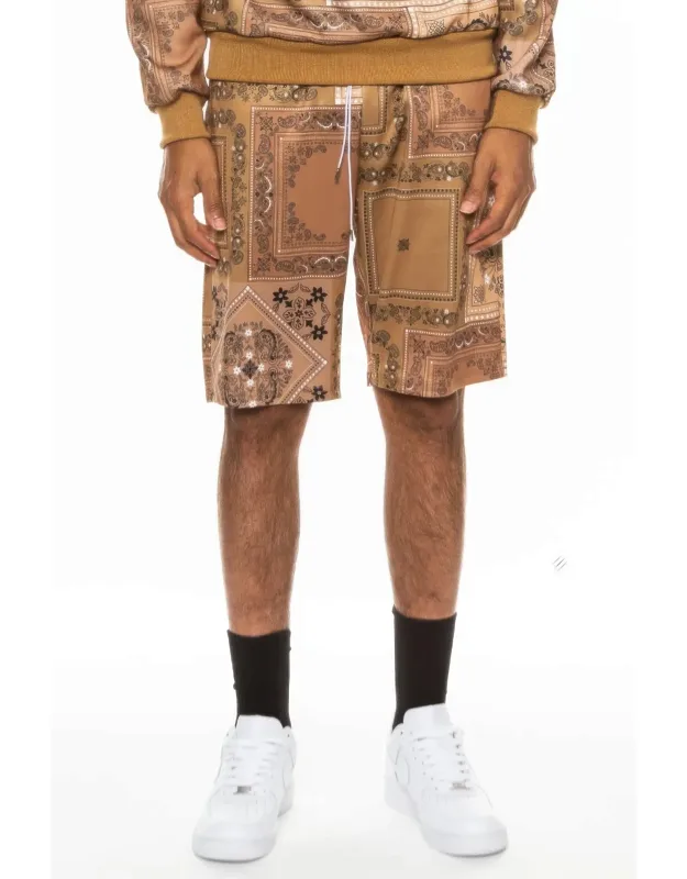 Paisley Bandana Print Shorts