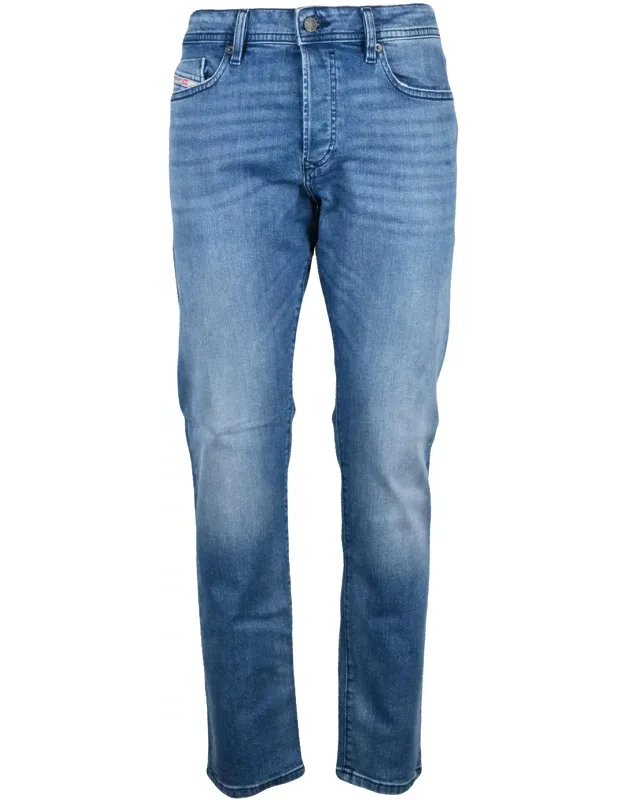 Stretch Cotton Tapered Jeans