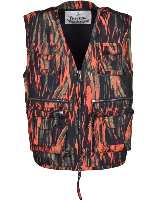 Abstract Patterned Fishing Gilet