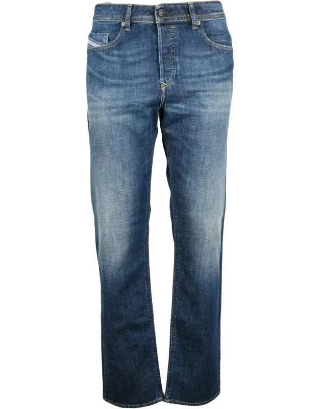 Stretch Cotton Tapered Jeans