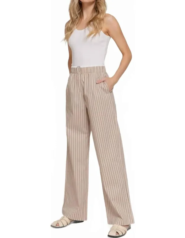Lounge Line Contrast Waist Boxer Straight Pants