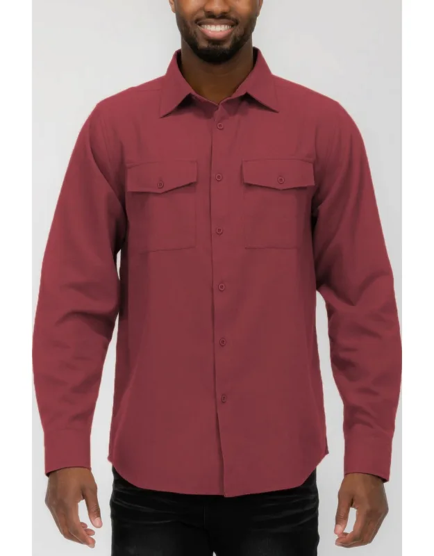 Solid Flannel Shirt