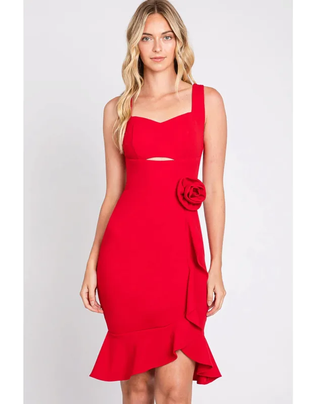 Sleeveless Fitted Knee Length Dress