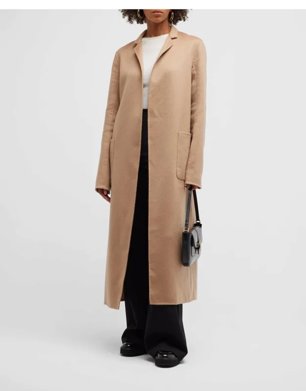 Zibelline Open-front Cashmere Midi Coat