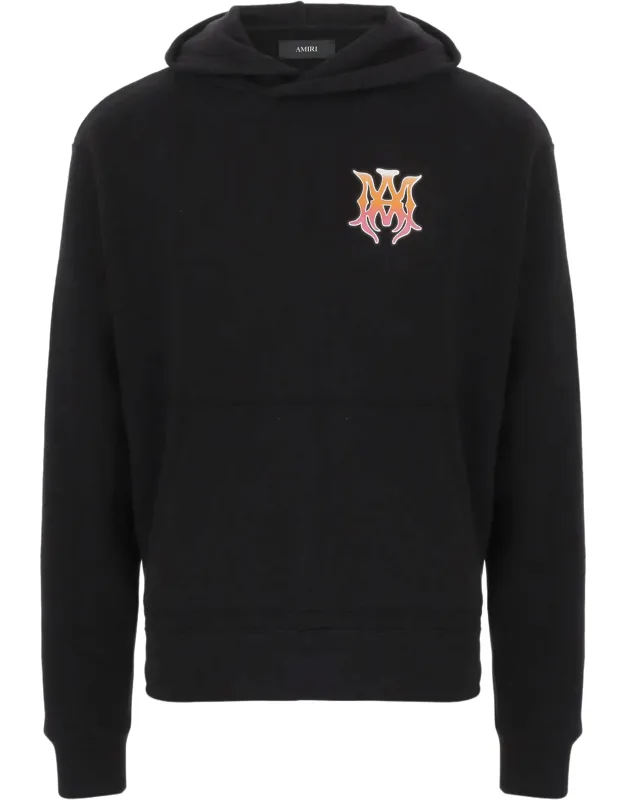 Cotton Hoodie With Bold Logo Details