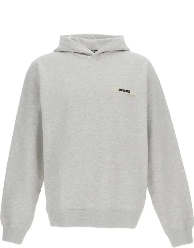 Relaxed Fit Hoodie With Grosgrain Logo Patch